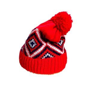 Vintage Knit Ski Beanie Hat